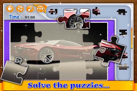 Super Cars Jigsaw Puzzle - Kids Puzzle Fun screenshot 4