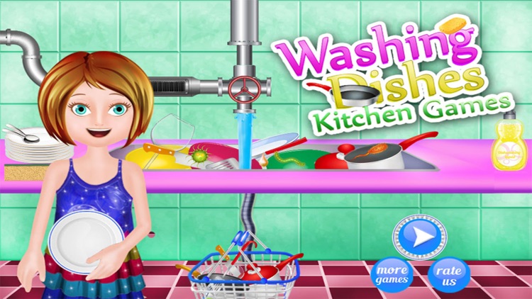 Kitchen Dish Cleaning & Washing - Games for Girls