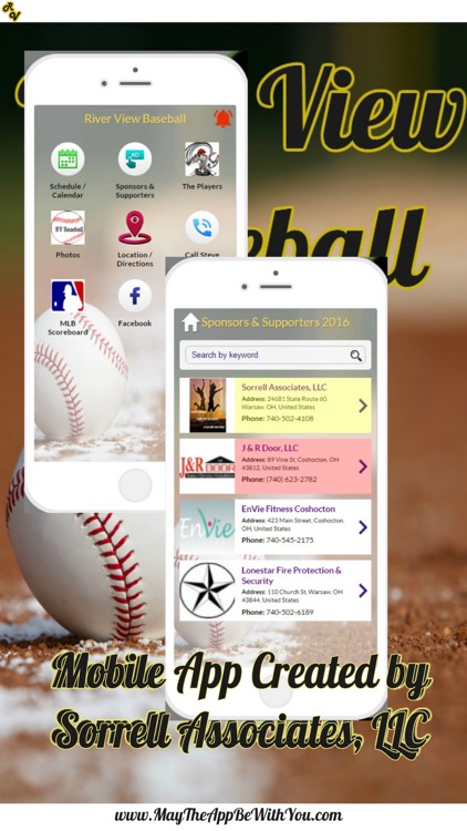 River View Baseball Mobile App