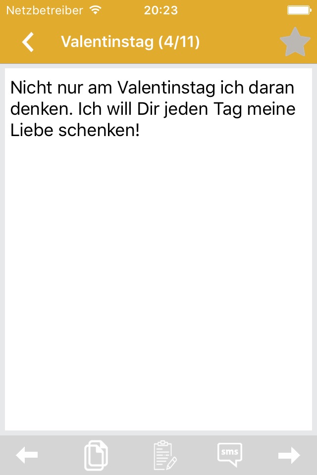 Love SMS (German) - Send emotional message to the family, friends and loved ones. screenshot 3