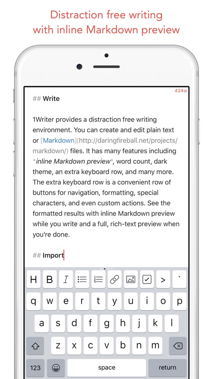 1Writer - Note taking, writing app screenshot-0