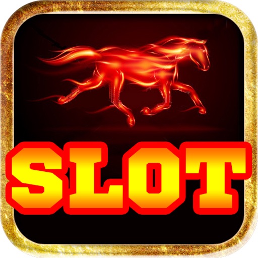 Mustang Wild Horse Riding Money Slot Machine Casino Icon