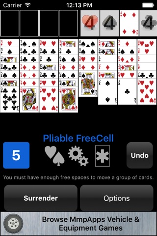 Pliable FreeCell Solitaire screenshot 3