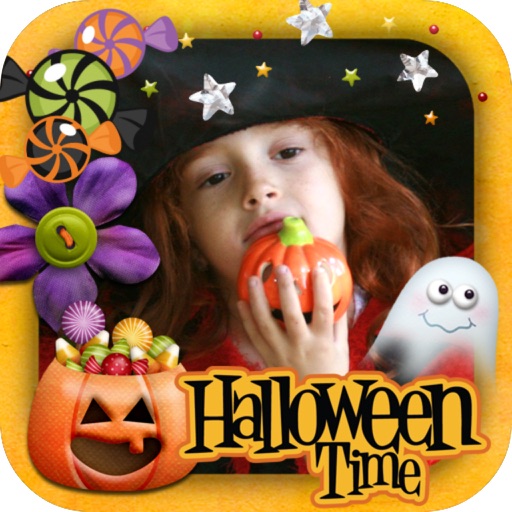 Cute Halloween Kids Photo Frame Maker