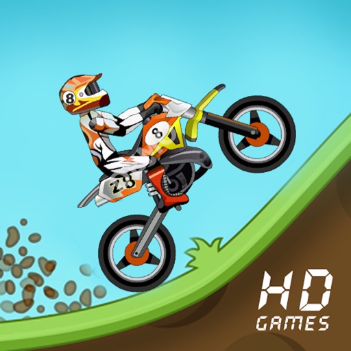 motorbike hill climb racing 3d icon