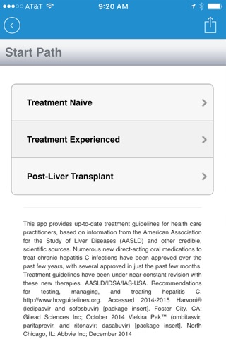 HCV Treatment Path screenshot 2