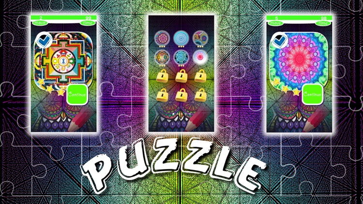 Adults Puzzle - Free Fun Adult Jigsaw - Relax Stress Relief Puzzle Games - Mandalas Slides screenshot-4