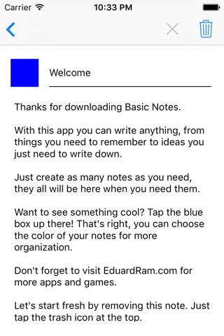 Basic Notes. screenshot 2