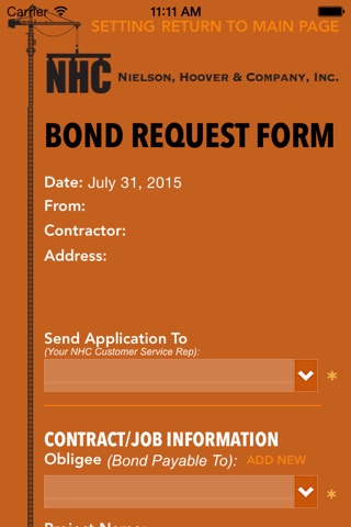 Bond Request screenshot 2