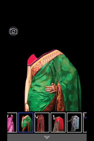Designer Saree -Latest and new photo montage with own photo or camera screenshot 2