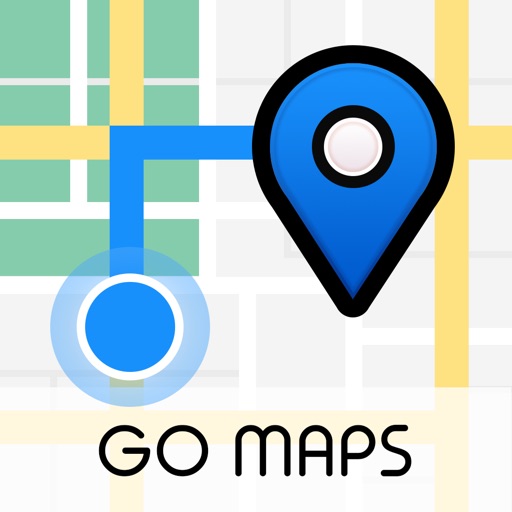 GPS Navigation and Street View. Go icon