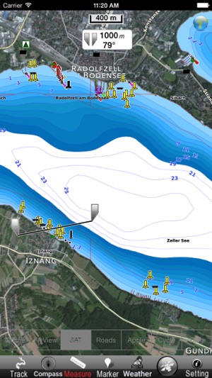 Bodensee GPS Navi Karte für bootfahren angeln und segeln(圖1)-速報App