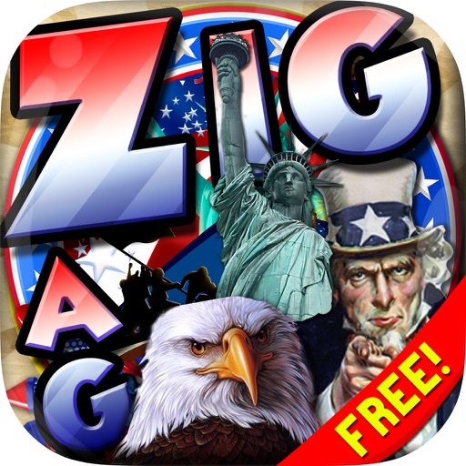 Words Zigzag : America for American Crossword Puzzle Free with Friend