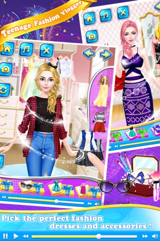 Teenage Fashion Blogger - Stars Beauty Makeup Guide: SPA, Dressup Makeover Salon Game for Girls screenshot 4