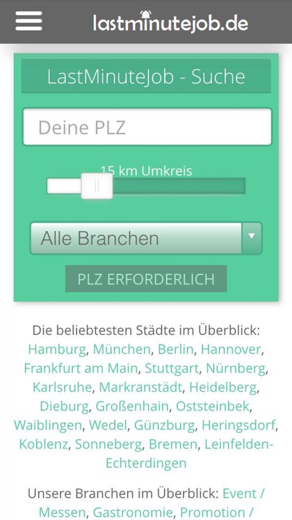 LastMinuteJob - Kurzfristige Jobs - Jobbörse