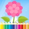 Flower Coloring Book For Kid - Drawing And Painting Relaxation Stress Relief Color Therapy Games