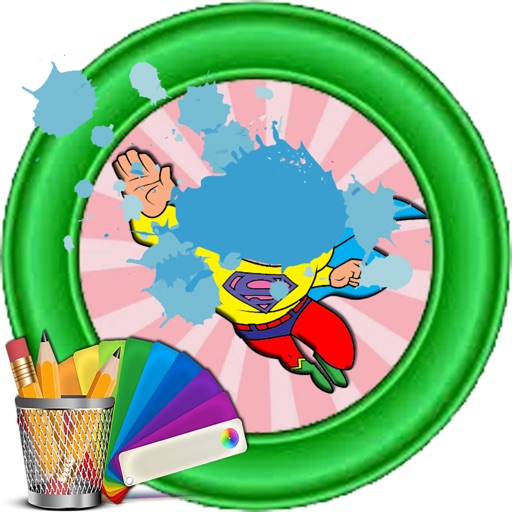 Coloring For Kids Cartoon super hero Version Icon