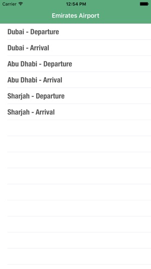 Emirates Airport - Flight Information