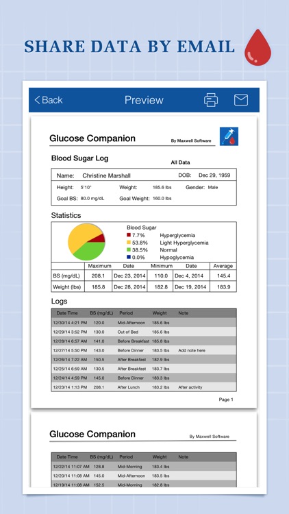 Glucose Companion - Blood Sugar and Weight Tracker screenshot-4