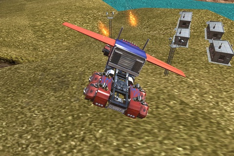 Flying Truck & Tank Air Attack - All in One Flying Train, Flying Tank & Flying Truck In this Jet flight Simulator Game screenshot 4