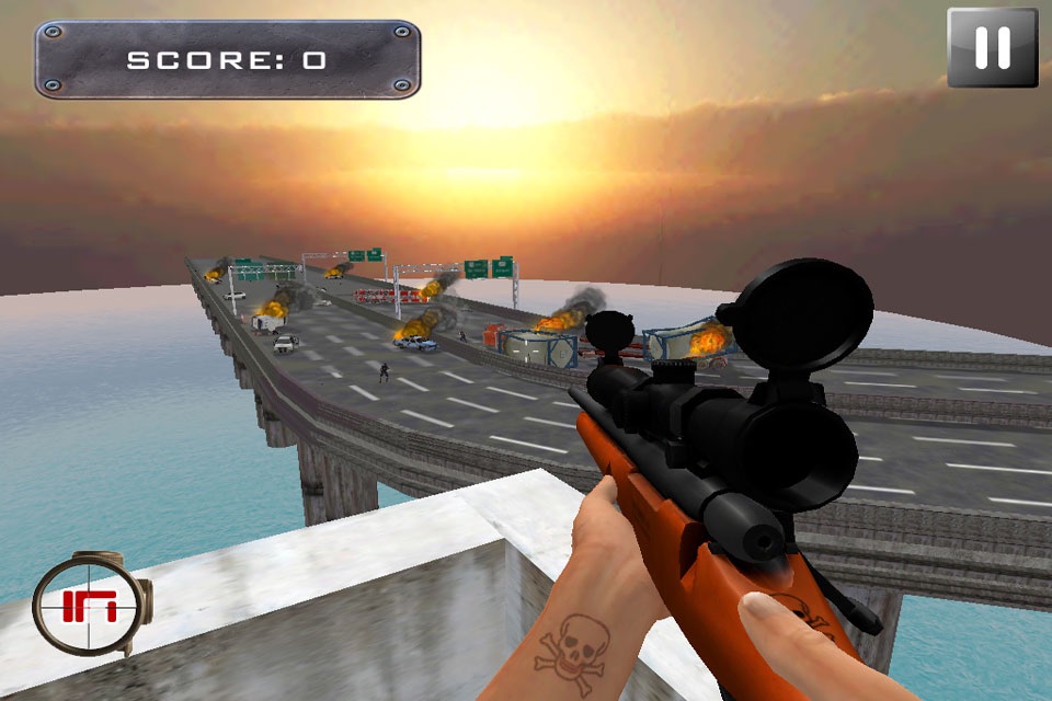 A Zombie Sniper - Highway War Free screenshot 2