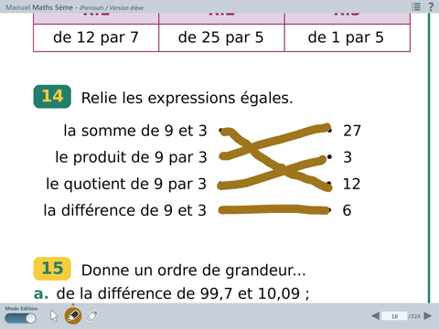 iParcours Maths 5e screenshot 2