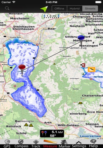 Zug - Aegeri Lakes GPS Charts screenshot 3