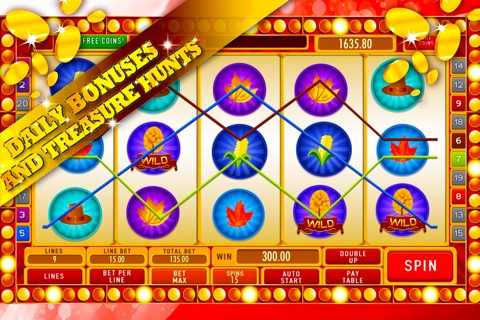 Colorful Leaves Slots: Enjoy fall's golden landscapes and be the ultimate gambling master screenshot 3