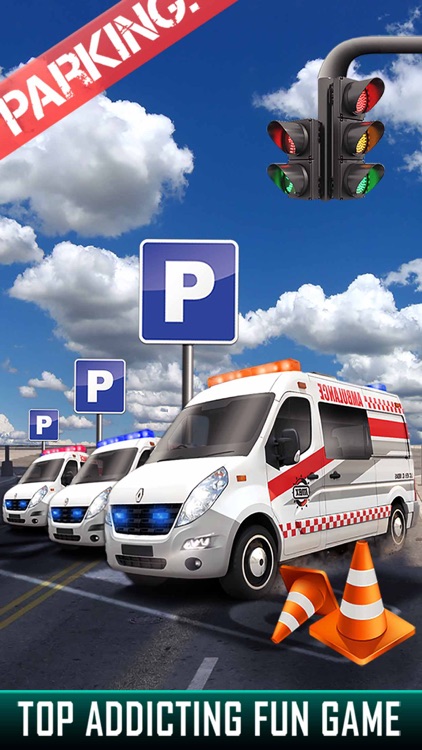 Ambulance Emergency Parking 3D - Real Heavy Car Driving Test Critical Mission