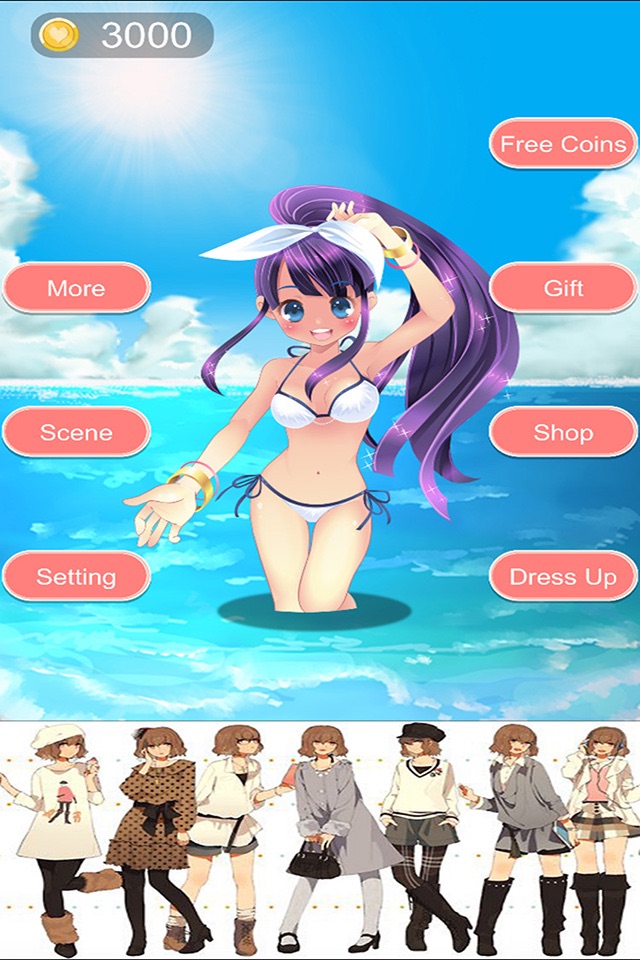 Bikini Girl - Beach Dress Up, Cute Anime Game screenshot 4