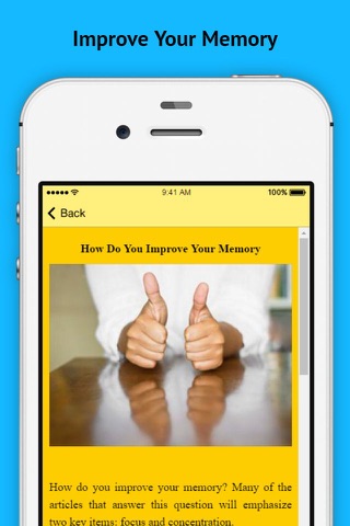 Improve Your Memory - Changing Your Behavior screenshot 3