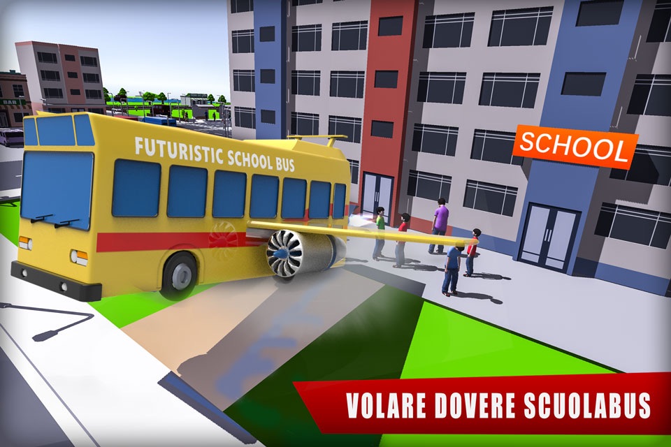 Futuristic Flying Bus Pilot - Extreme Rescue Bus Flight and Transport 3D Simulator screenshot 4