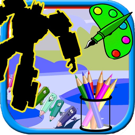 Coloring Book Kids Optimus Prime App Edition iOS App