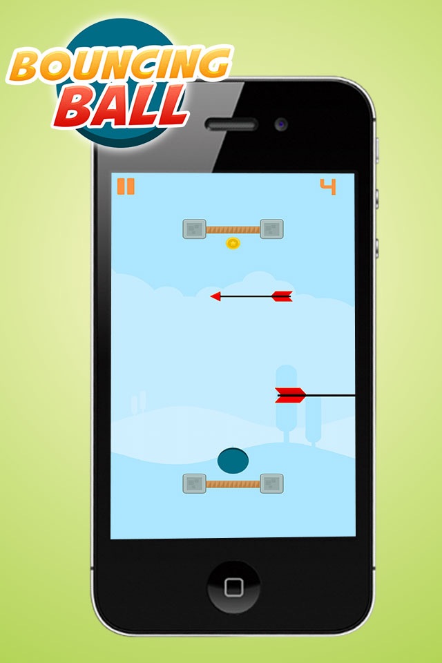 Bouncing Ball 2D - Dodge The Incoming Arrows, and Bounce The Ball To Collect Coins screenshot 3