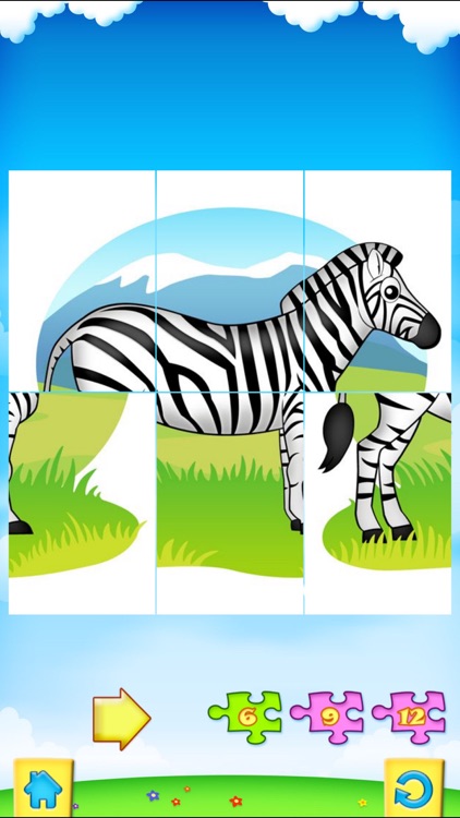 123 Kids Fun PUZZLE BLUE Free - Top Educational Slide Puzzle Games for Toddlers and Preschoolers