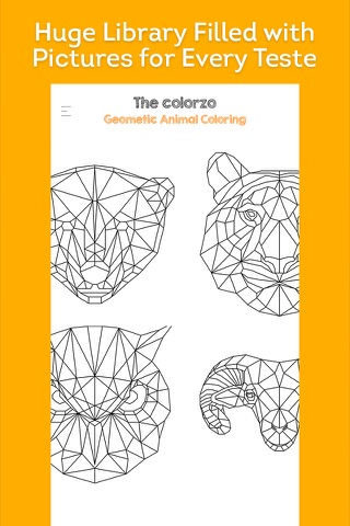 The Colorzo - Geometric Animal Coloring Book For Stress Relieving screenshot 3