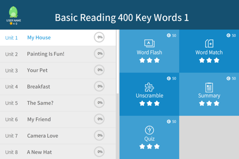 Basic Reading 400 Key words 1 screenshot 3