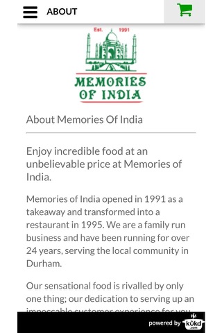 Memories Of India Indian Takeaway screenshot 4
