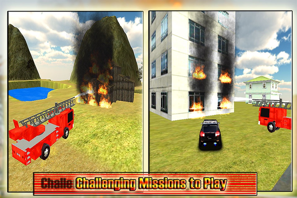 Fire Truck Driving 2016 Adventure – Real Firefighter Simulator with Emergency Parking and Fire Brigade Sirens screenshot 4
