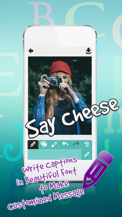 Put Text on Photos and Write Captions in Beautiful Font to Make Customized Message