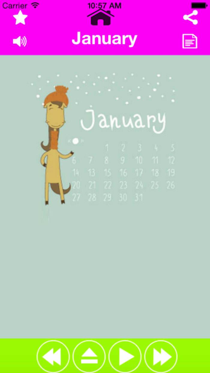 Preschool Months of Year Learning For kindergarten babies Using Sounds-A Family Calendar