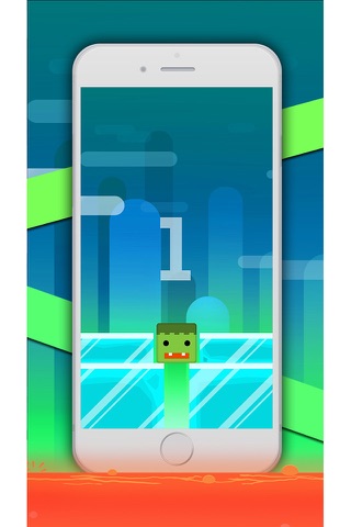 Perfect Drop - Cute square character falling to abyss ! screenshot 2