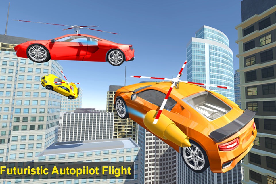Flying Helicopter Car: Futuristic Autopilot Flight screenshot 3