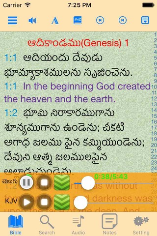 Telugu-English Indian Audio Holy Bible - náhled