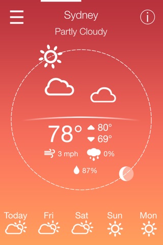 Cycle - Simple, Intuitive Weather with Sun & Moon Rise/Set Info screenshot 3