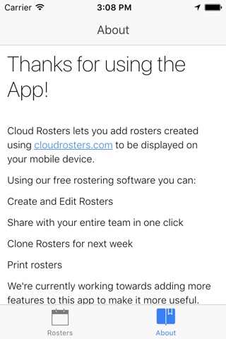 Cloud Rosters screenshot 4