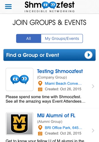 Shmoozfest - Incredible Networking screenshot 4