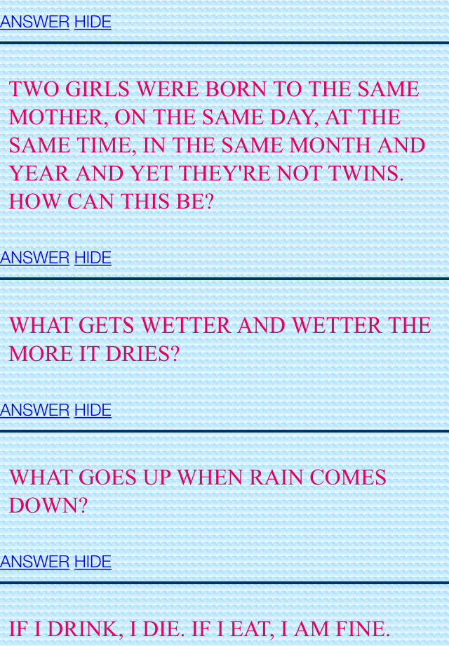 English Funny Riddles