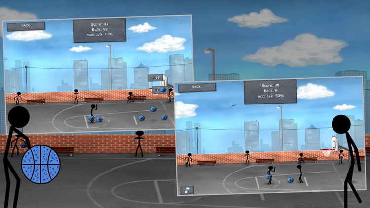 Stick Street Basketball - Stickman Basket Star Training Shooting Game