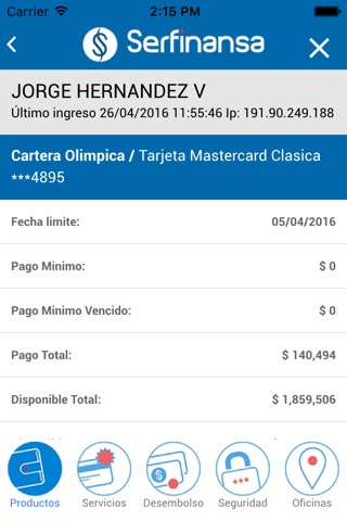 Banco Serfinanza screenshot 3